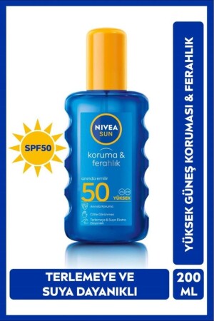 Sprey Koruma&ferahlık Spf50 200ml 85860-08200-19 - NIVEA