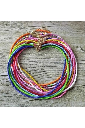 Spring Colors Sand Bead Necklace No:2. - İpar Aksesuar
