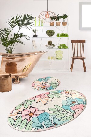Spring Djt Set of 2 Bathroom Rug Toilet Set 8682125927664 - Chilai Home