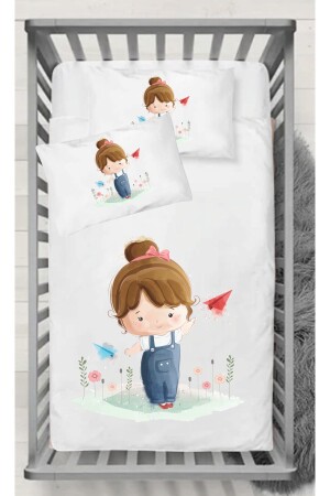 Spring Flower Patterned Baby Duvet Cover Set BN14 - Genel Markalar