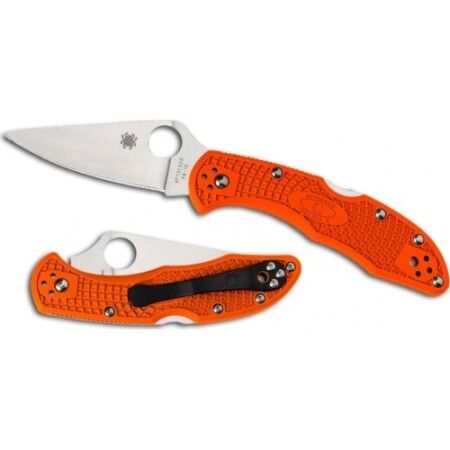 Spyderco C11FPOR Delica 4 katlanır bıçak, düz bileme, turuncu - Spyderco, Inc.