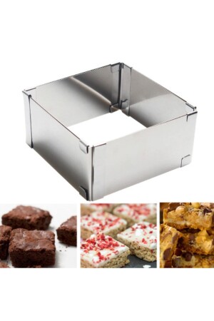 Square Adjustable Cake Mold 15cm-30cm Depth10cm - Nar Kalıp