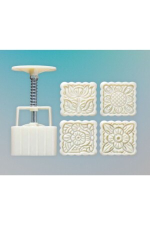 Square Mooncake Pressed Cup Set of 4 Cookie Mold ŞEN44 - Şenhomee