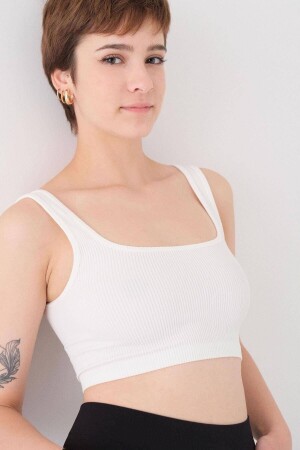 Square Neck Seamless Crop Athlete A0187-l5 - Addax