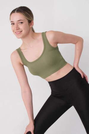 Square Neck Seamless Crop Athlete A0187-l5 - Addax