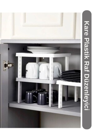 Square Plastic Shelf Organizer Shelf Riser In-Cabinet Organizer 153. 003. n006-1 - Viyalente