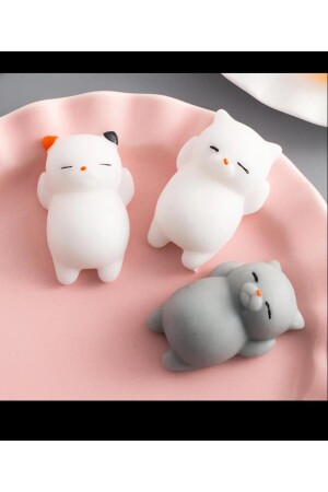 squishi cat figure 3 pieces sukushi soft stress reliever - Ayvi