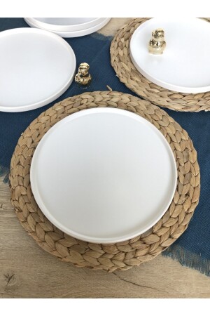 Stackable Matte White 6 Piece Breakfast Set for 6 People khvl29 - GULHANILE