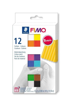 Staedtler 8023 C12-1 Set Modeling Clay Fımo® Soft Multi Pack 25 Grams 12 Blocks Basic - Eshel