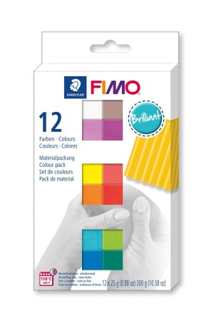 Staedtler 8023 C12-2 Set Modeling Clay Fımo® Soft Multi Pack 25 Gram 12 Block Brill - Eshel