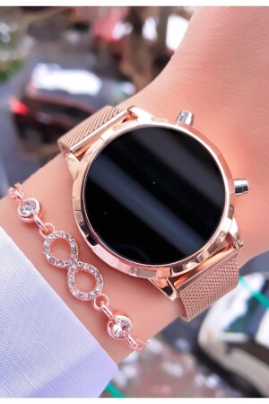 Stahlgeflechtband Unisex-Armbanduhr Jugend-LED-Uhren 3434343 - pullmarkt