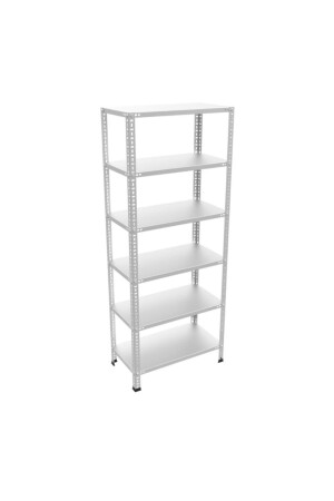 Stahlregal mit 6 Ebenen, 31 x 93 x 200 cm. Regal aus verzinktem Stahl. Lager, Archiv, Speisekammer, Akte, Markt, Lebensmittelregal 6KGCR3193200 - Genel Markalar