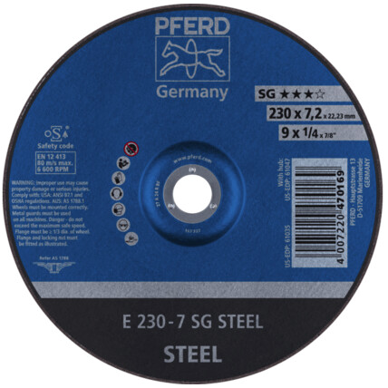 Stahlschleifscheibe PFERD E230-7 SG STEEL - Pferd