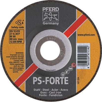 Stahlschleifscheibe PFERD PSF Ø115x7x22mm A30 - Pferd