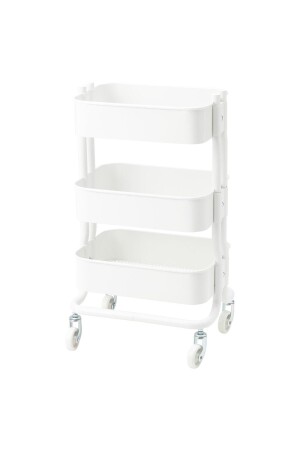 Stahlweißer Servicewagen 38x28x65 cm Badezimmer-Organizer-Regaleinheit mit Rollen Meridyendukkan ccv3c345ty - IKEA