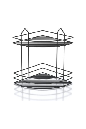 Stainless 2 Tier Plastic Coated Corner Sponge Dish Shower Shelf Soap Dish Black 732102022326 - MultiStore