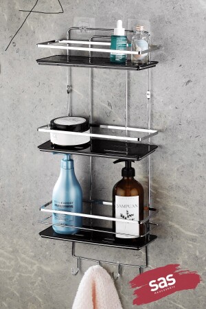 Stainless Chrome 3 Layer Bathroom Corner Shampoo Holder Corner Holder Bathroom Shelf Ek-03 PRA-592037-3960 - Sas Haus