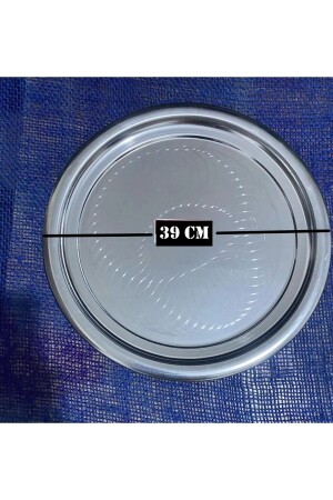 stainless chrome tea tray 39 cm - Yıldız Çelik