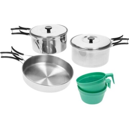 STAINLESS STEEL COOKER SET FOR 2 PERSONS - MIL-TEC