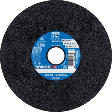 Stainless steel cutting disc PFERD EHT125-1.6mm SG INOX - Pferd