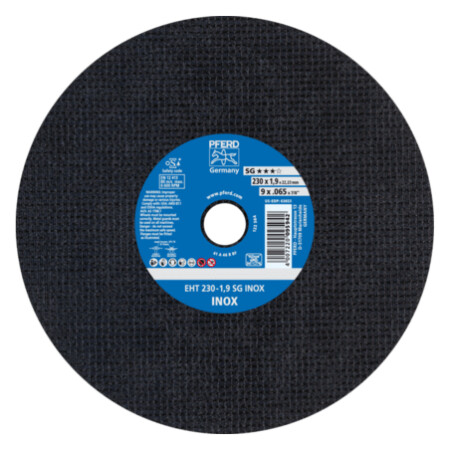 Stainless steel cutting disc PFERD EHT230-1.9mm SG Inox - Pferd