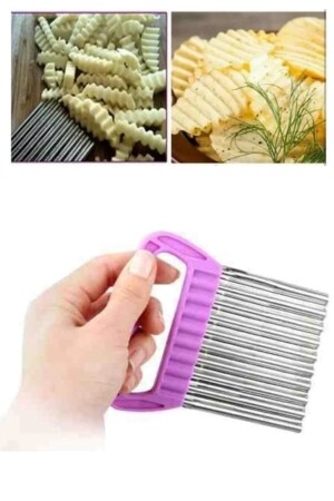 Stainless Steel Practical Potato Slicer Chipser Fruit Slicer Shaped Vegetable Slicer - İndirimkap