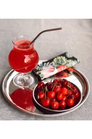 Stainless Steel Serving Plate and Tray 20 Cm (6 Pieces) Fma440267 D4885 - Abant