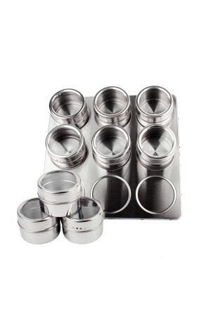 Stainless Steel Table Top Set of 9 Magnetic Spice Shakers Cin220 ehy-cin220 - Weather Forecast