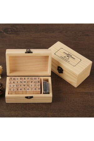 Stamp Seal Set - 38 Pieces Retro Wooden Seal - stamp Set - A-z-0-9 Scrapbooking - Ebulduk