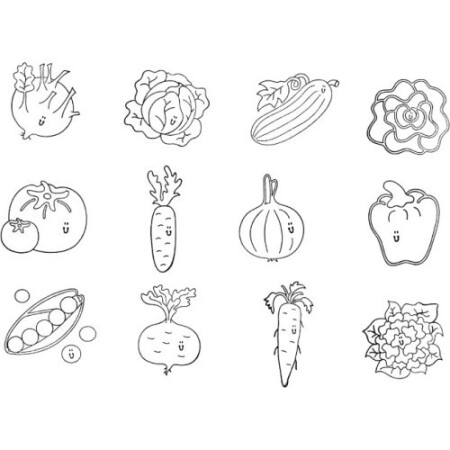 Stamps - Vegetables 12 pcs. - Nowaszkola