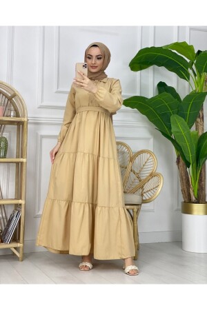 Standard Collar Buttoned Dress GMLK76*-S - Hera Fashion