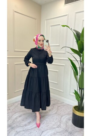 Standard Collar Buttoned Dress standard5-h - İPEK TUTUŞ
