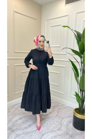 Standard Collar Buttoned Dress standard5-h - İPEK TUTUŞ