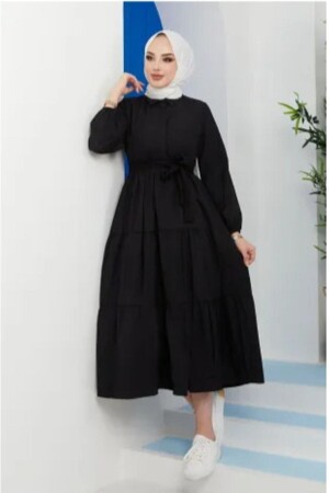 Standart Yaka Düğmeli Elbise GMLK76*-S - Hera Fashion