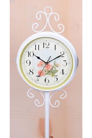 Standing Metal Wrought Iron Numeral Living Room Clock Wall Clock 125 Cm AFFR01 - Adil Baba