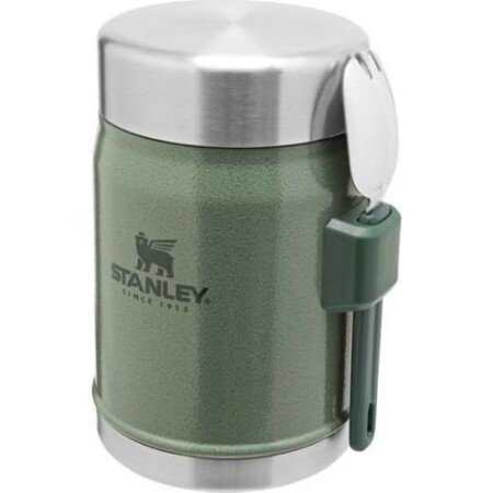 Stanley Classic Legendary 0.4L, yeşil, kaşıklı yemek termosu - Stanley