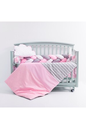 Star 3-Piece Braided Pink Sleeping Set 60x120 MT522119MB - Mini Baby