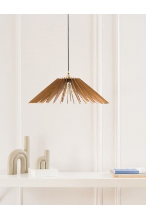 Star Design Natural Wood MDF 3D Laser Cut Rustic Living Room Chandelier AVZSRF0017 - hü ma tasarım ve aksesuar