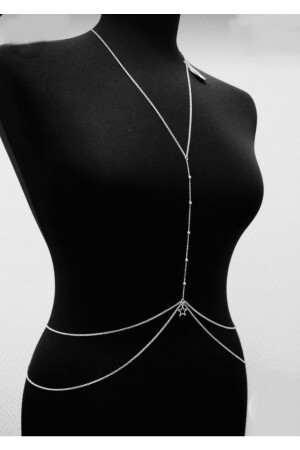 Star Detailed Body Accessory Body Chain and Waist Chain D299188 - TakıConcept