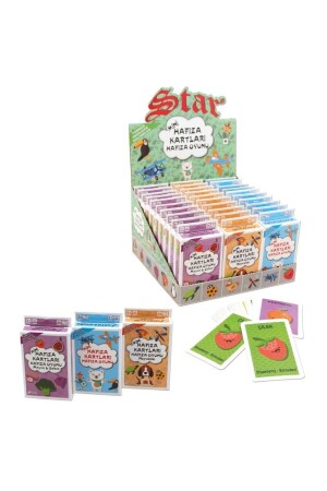 Star Mini Memory Cards Matching Memory Game Turkish-English Words 3 Pack MBDSFRETEWQERERE423333334 - muibazaar