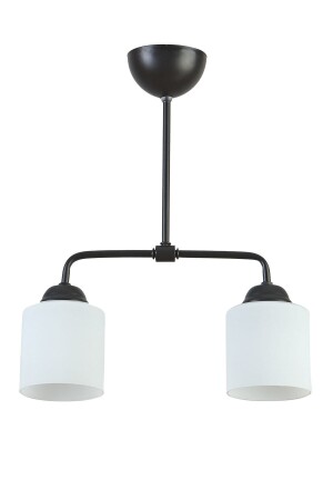 Star Modern Design Cafe Kitchen Living Room Black Color White Glass 2 Piece Chandelier LİL99 - Modavize
