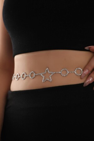 Star Ring Waterway Waist Chain Stoned Star Waist Chain Bikini Trend Waist Chain Belt Belly Chain - Hubann