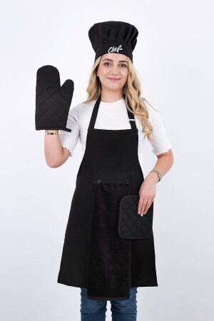 Star Set of 5 Kitchen Aprons with Adjustable Hanger (APRON WITH TOWEL WITH ADJUSTMENT HANGER, HAT, GLOVES, HANDLE) STAR5 - sevilya