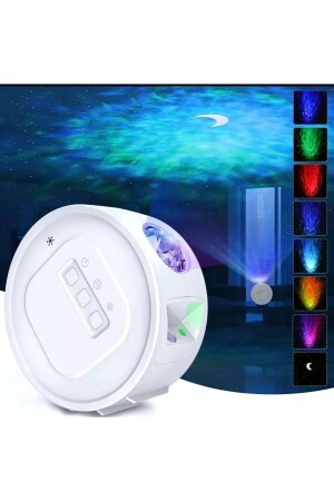 Star Sky Projector Night Light Projection 6 Colors Ocean Waving Lamps 360 bk755255 - Meyra Accessories