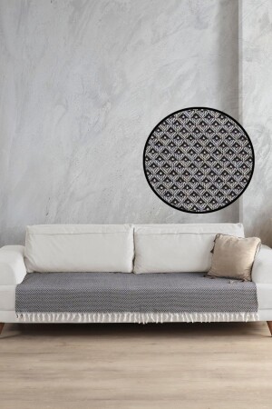 Star Sofa Cover Covering the Seat Black 115x200 - Ladynil