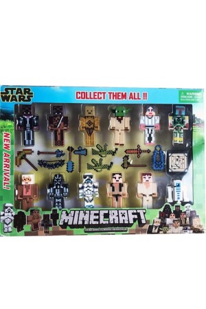 Star Wars New Series 7 Cm Set Toy with 23 Pieces Accessories Evimon - Minecraft