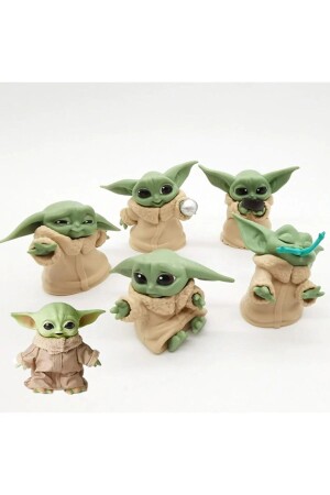 Star Wars Set of 6 Baby Yoda Figures Toy Character Yoda01 - HEPBİMODA
