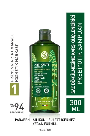 Stärkendes präbiotisches Shampoo gegen Haarausfall (Anti-Chute) – sulfatfrei und vegan – 300 ml - Yves Rocher