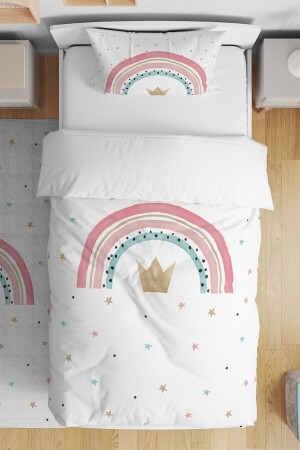 Starry King Crown Patterned Single Baby Kids Duvet Cover Set evnev00291 - Evpanya
