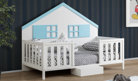 Stars Montessori Bedstead Blue - Cadde Yıldız